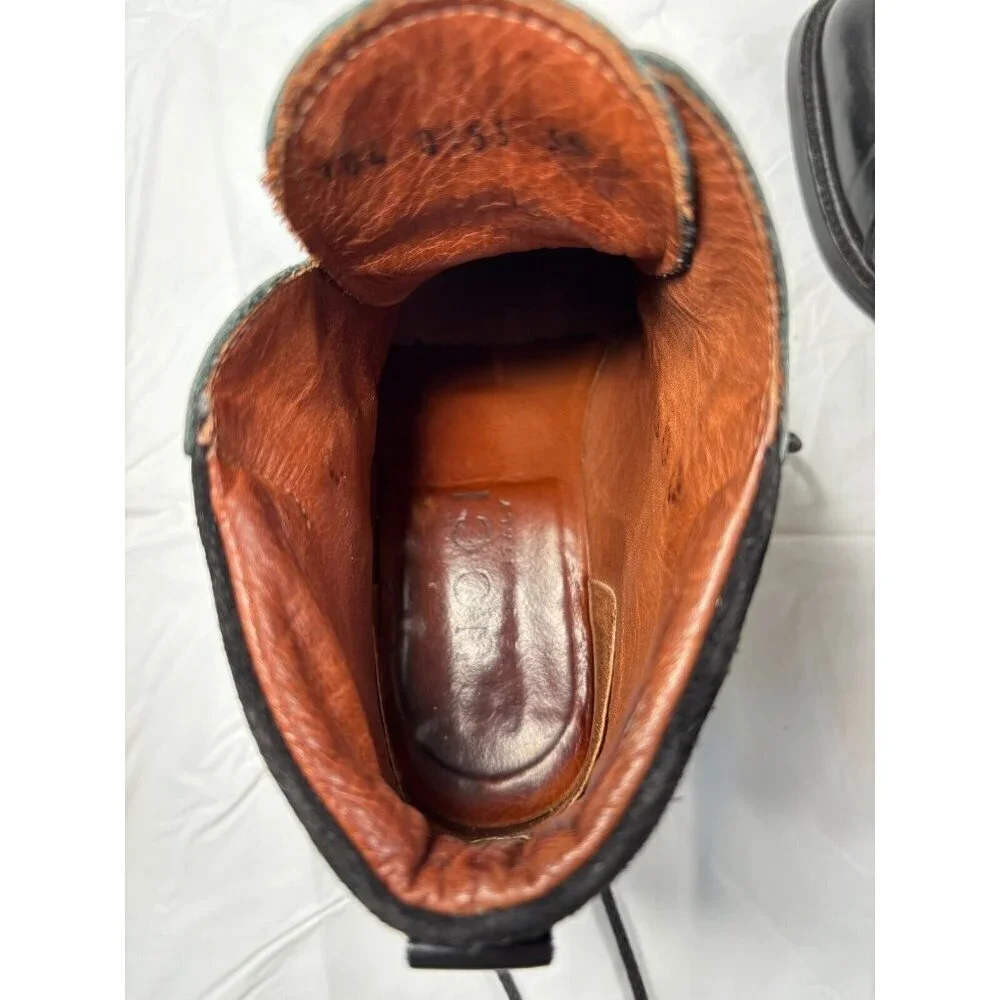 Gucci Black Leather Combat Lace Up Ankle Boots Women's Size 6 - Picture 16 of 16